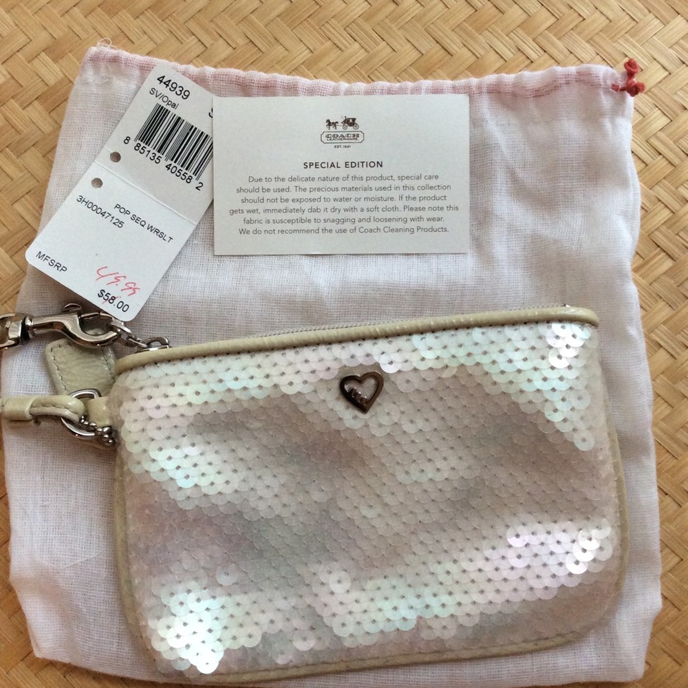 Coach wristlet sequined